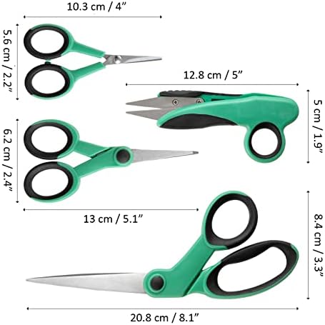 Jytuul Професионални ножици за прилагодување на тешки страни, остри не'рѓосувачки челик 8 златни облекувачи ножици повеќенаменски