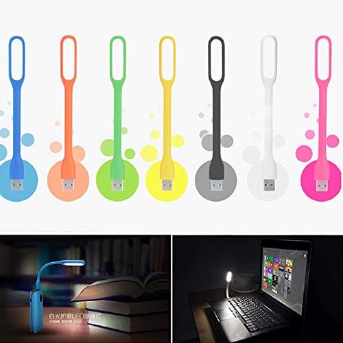 GOSONO 5PCS преклопна случајна боја Супер светла USB LED светлина мини преносна флексибилна светлина за читање на светлина за лаптоп за