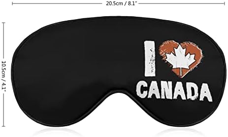 Ја сакам маската за спиење во Канада, Канада за спиење со прилагодлива лента за меко око за затемнување за затемнување за патување за