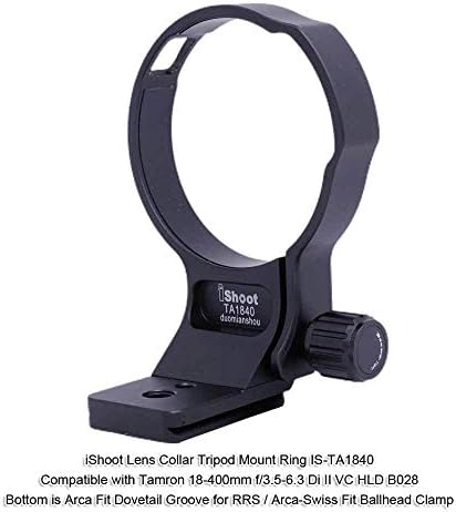 ISHOOT 76mm метална леќа јака за статив за монтирање на стативот, компатибилен со Tamron 18-400mm f/3.5-6.3 DI II VC HLD B028, држачот