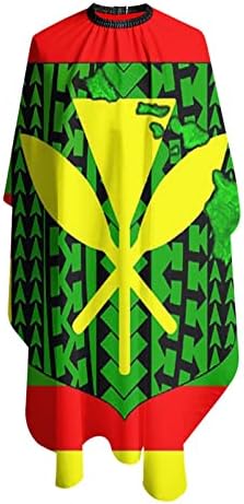 Канака Маоли Мајчин Хавајски Знаме Фризура Престилка Салон За Сечење Коса Кејп 55 х 66 Инчи, Водоотпорен Прилагодлив Фустан За Коса Фустан