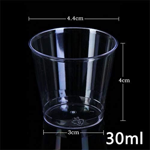 DBYLXMN Чаша за кафе Потопло материјал за еднократна употреба за еднократна употреба Транспарентна чаша за дегустација на храна 30 мл вино