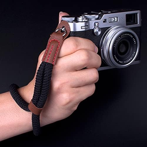 VKO црна камера лента за рачен зглоб, компатибилен со Fujifilm X-T30 X-T4 X-T3 X-T20 X-T2 X70 X-PRO2 X-E3 X30 XQ2 X100F A6100 A6600