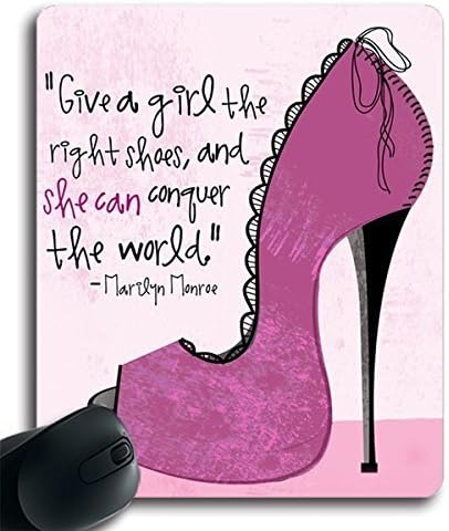 Големина 9 7 - Дајте И Ги На Девојката Вистинските Чевли и таа може да го освои светот Прилагодена Гумена Гејмерска Подлога За