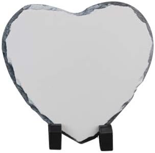 Празно срцево карпа фото -лист камен сублимација топлина, притиснете боја лого лого Фото уметност занает 15x15cm 1 парче