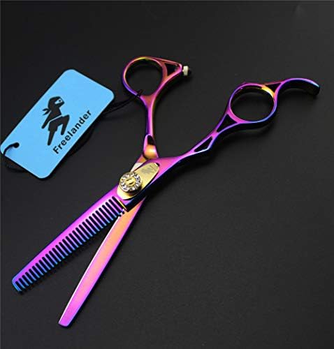 XJPB ножици за сечење на косата, комплети за ножици од лева рака, не'рѓосувачки челик за сечење на косата поставени ножици за слабеење