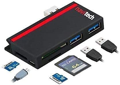 Навитех 2 во 1 ЛАПТОП/ТАБЛЕТ USB 3.0/2.0 Hub Адаптер/Микро USB Влез со Читач НА Sd/Micro SD Картички Компатибилен Со Lenovo 300e