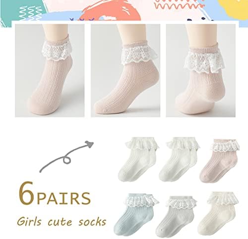 Мекола Мери Девојки Девојки чорапи, слатки чорапи со лушпа на глуждот за девојчиња 3-4 години Тодер девојки 2-3 години, девојки Чорапи