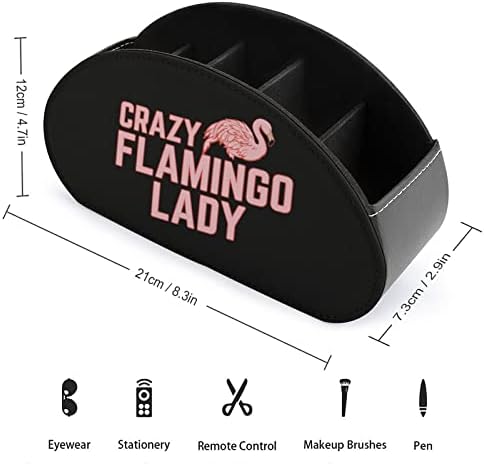 Луда Фламинго дама далечински управувач PU кожа далечински кади лента за чување на маса за чување на маса