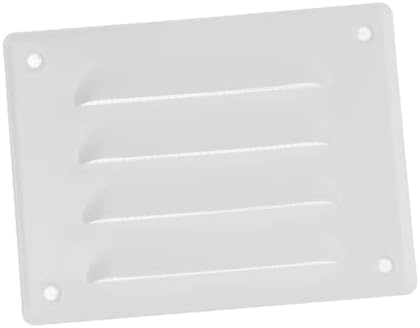 Бела челична обвивка од 3х3 инчи со екран на инсекти - страничен ид и таван - надворешни димензии: 5,51 W x 4.13 H