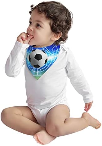 Аугенстерски памук бебешки бибс фудбалски сјај на сјај фудбалски терен бебе бандана дрол бибс заби за храна биб