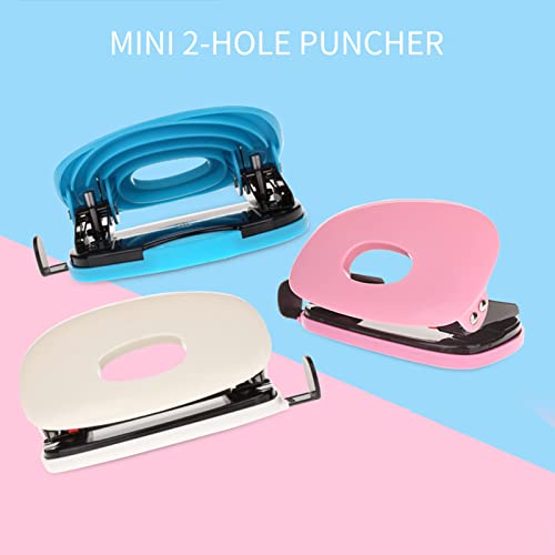 Huiop Hole Puncher, Portable 2 дупка Панч рачен метал дупка Панч 10 лим капацитет 6мм отвор за хартија за хартија за A4 A5