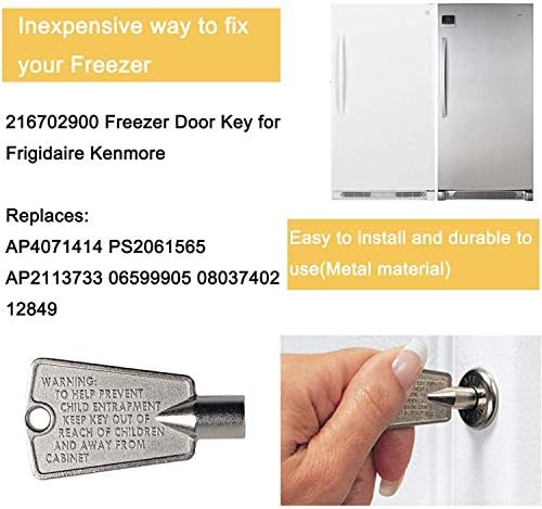 216702900 клуч на вратата на замрзнувачот за Frigidaire Kenmore AP4071414 PS2061565 AP2113733 AP4301346 PS1991481 06599905 08037402 12849