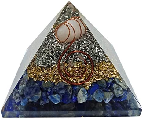 Оргон пирамида Голем генератор на кристална енергија на лазис лазули ЕМФ Заштита за заштита на медитација
