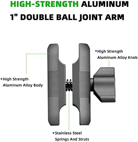 Fanaue Double Socket Arm компатибилна со компонентите на топката со големина 1 за монтирање на RAM меморијата