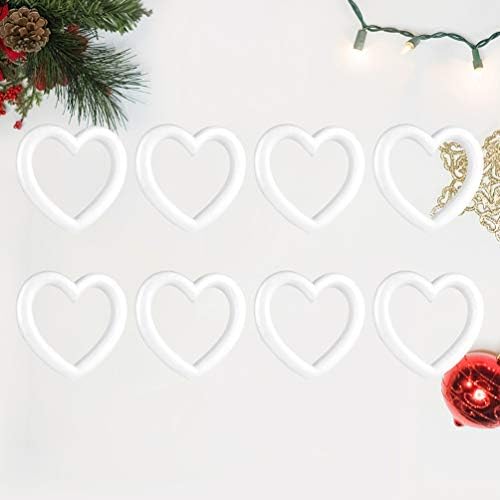 Нубести свадба венчаница 8 парчиња полистирен пена од срцев венец форми занаетчиски топки за пена Божиќни занаетчиски украси хритмас