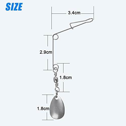 Риболов Спинер сечила, мазни лажици лажици SpinnerBait Wire Wire со вратило на сечилото на сечилото на сечилото, вртено замена за замена SpinnerBait правејќи додатоци за додатоци