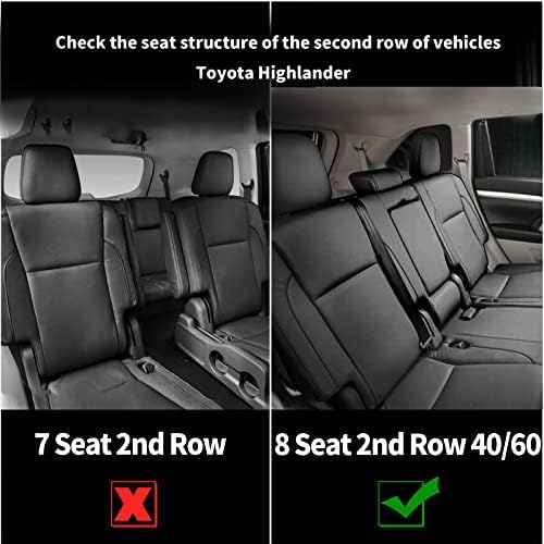Aomsazto Custom Fit for Toyota 2015 2017 2017 2018 2019 Highlander Seat Covers Faux кожа седиште за автомобили Сет на целосен комплетен
