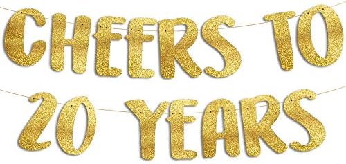 Поздрав до 20 Години Златен Сјај Банер-20-годишнина И Роденденски Украси