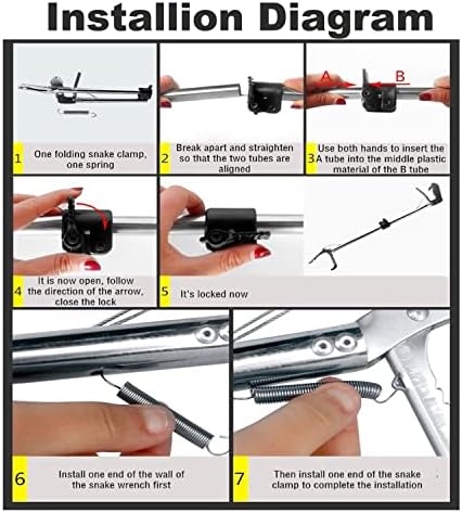 Алатка за змии од змии Deckaly 47 , Професионални јазици со змија, склопување на влекачи на влекачи, стапчиња за ракување со пикап,