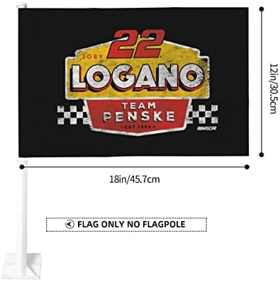 Clои Логано 22 Патриотски автомобил со знаме на знамето на знамето на модел 12х18 во