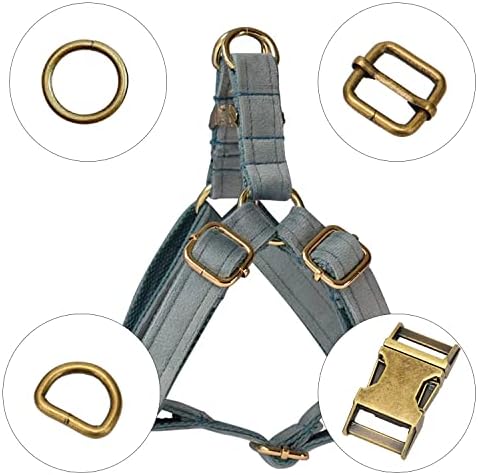 Хуалибао 8 парчиња метални странични токи за ослободување со Д прстени o прстени слајд тока за чанти од кучиња од кучиња （1inch, розово