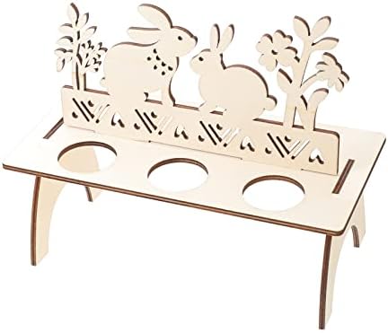 Нубестијска декорација дрвена велигденска јајца држач за зајак зајаче стил дрво јајце стои се прикажува решетката за складирање на садот