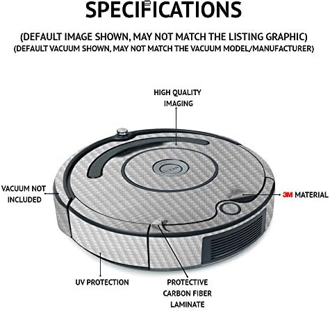 Мојсинкинс јаглеродни влакна кожа компатибилна со iRobot Roomba S9+ вакуум и Braava Jet M6 пакет - Сини пламени | Текстурирана завршница на