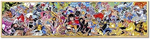 Pinknordic Anime WT100 постер на слама капа Пирати Зоро Аце платно wallидна уметност за дневна соба декор момче подарок