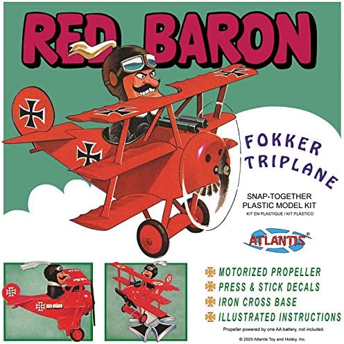 Атлантис Црвениот барон и неговиот комплет за модел на Fokker Triplane