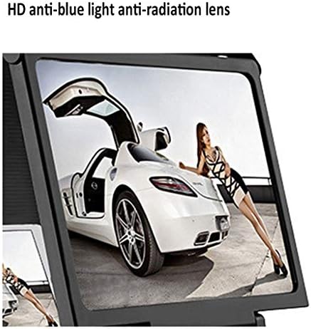 QFFL Преносен проектор на екранот 3D видео HD лупа со стакло со преклопување мултифункционален засилувач на мобилни телефони