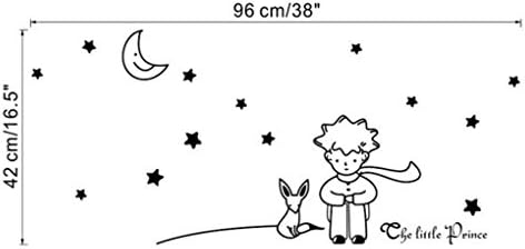 Чувајте налепница за wallидови, starsвезди Мун и малиот принц момче wallидови се декорации за украси за бебиња за момчиња