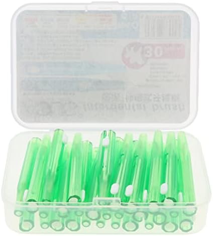 Jојомис 30 парчиња интердентална четка за четка за четка за четка за заби, чиста сет за орална нега - зелена, 5 см