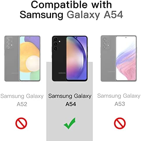 Jetech Заштитник На Екранот За Samsung Galaxy A54 5G 6,4-Инчен, 9h Калено Стакло Филм, Анти-Нула, HD Јасно, 3-Пакет