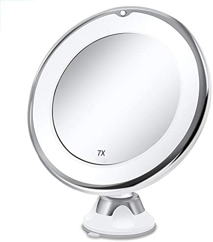 Jjry Makeup Vanity Mirror, со 10x светла, LED светлина, ED Portable Rand Cosmetic Bagnification Light, Up огледала W/7x Style1
