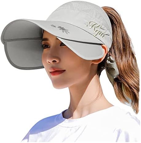 Шаша Визор Сонцето Womenенски широко капаче за абсорбента за дишење голф Сон еластична бејзбол капа тениска капа, жени