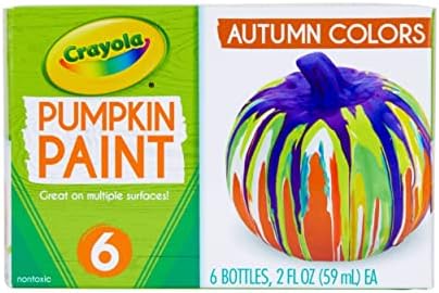 Крејола тиква боја постави акрилни бои во есенски бои, украси за Ноќта на вештерките, 6Count