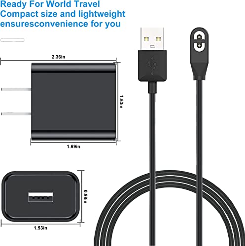 USB магнетски адаптер за полнење кабел компатибилен со Aftershokz AS800, Opencomm ASC100SG, Shokz Openrun Pro, USB полнач блок за
