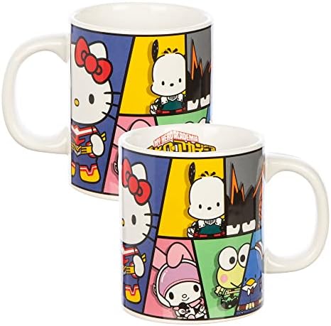 BioWorld Sanrio Hello Kitty x My Hero Academia 16 Oz керамичко кафе од керамичко кафе