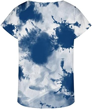 Дами краток ракав 2023 Облека против вратот графички врвен маичка летна есен чипка памучна маичка за тинејџери RG RG RG