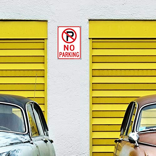 Без знак за паркирање со знак на симболи, рефлексивни 10 x 7 инчи .40 без 'рѓа алуминиум, УВ заштитен, отпорен на временски услови,