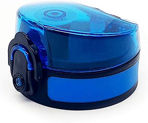 64Hydro Blue Entection Lid за шише со вода од 64Hydro - доказ за прскање - протекување со прстен за запечатување на силикони - сина