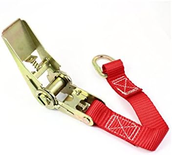 Aexit Metal D Material Manterling Sharkling Loop Loop Rading Ratchet Tie Down Strap 5m ленти 16ft црвена