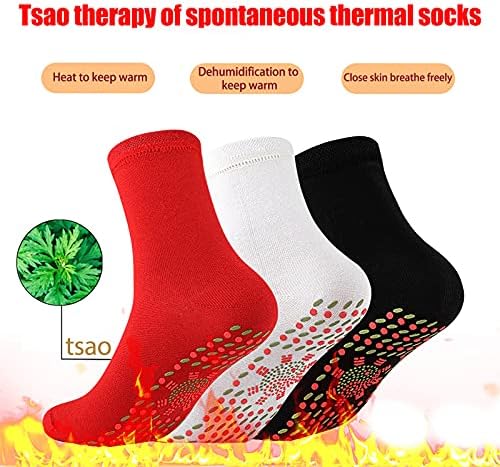 Весниба загреани топло удобно само-загревање чорапи Зимски турмалин магнетни чорапи чорапи жени со ниско сечење дебело