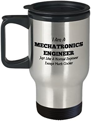 Мехатроника кафе патување со кафе Најдобро смешно уникатен машински инженер чаша чаша совршена идеја за мажи жени Јас сум инженер за мехатроника