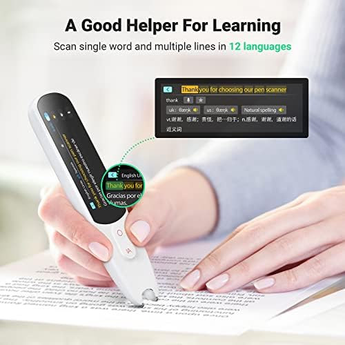 Скенер за пенкало SVANTTO, уред до говор на текст за дислексија, OCR Digital Highlighter Reader Pen, пенкало за читање на испити,