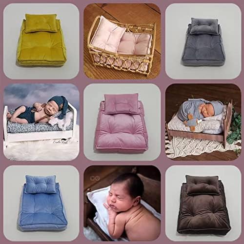 Реквизити на новороденчиња, мини душек што претставува перница новороденче момче девојче, фотосесија, постелнина, додатоци за мат
