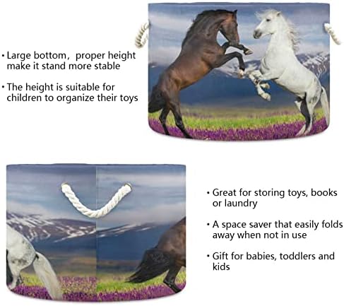 Xigua Голема корпа за играчки коњи лаванда за складирање на кутии Детска перална за перење, организатор за ткаенини, канта за расадник,