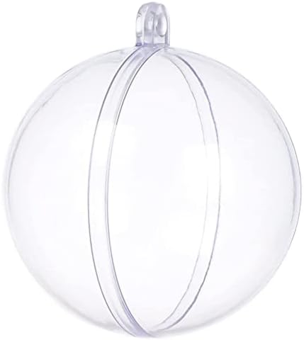 ExpwColor 20 пакет 3.15 Чиста пластични украси топки, транспарентни DIY полнење акрилни занаети со топки -украсни украси за