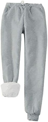 Wocachi Sweatpants Women Baggy Plus Plus Pants Sherpa Fleece наредени џогери со високи половини активни јога панталони со џебови